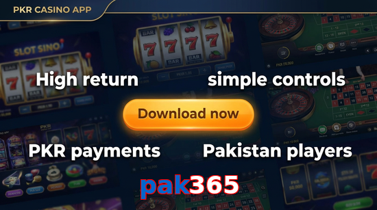Main screen of Pak365 gamedownload page for PK players
