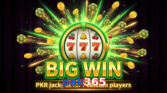 Big win animation on Pak365 slot game