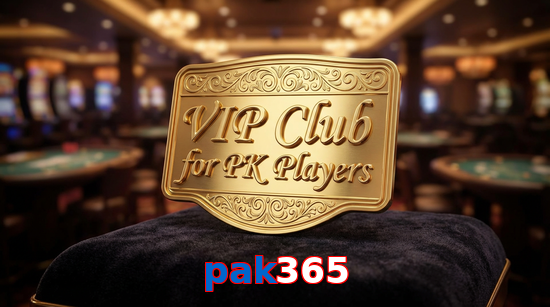 Main screen of Pak365 vip page for PK players